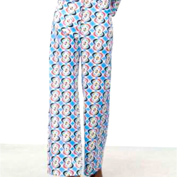 Zara linen blend pants geometric print - Picture 3 of 3